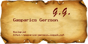 Gasparics Gerzson névjegykártya